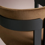 Revora Dining Arm Chair — VESUVIO BLACK & BANKS COCOA