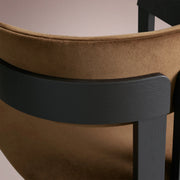 Revora Dining Arm Chair — VESUVIO BLACK & BANKS COCOA