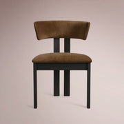 Revora Dining Side Chair — VESUVIO BLACK & BANKS COCOA