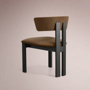 Revora Dining Side Chair — VESUVIO BLACK & BANKS COCOA