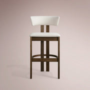 Revora Armless Stool — CINDER & MATERA CASHMERE / BAR STOOL