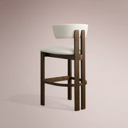 Revora Armless Stool — CINDER & MATERA CASHMERE / BAR STOOL