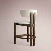 Revora Armless Stool — CINDER & MATERA CASHMERE / COUNTER STOOL