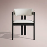 Revora Dining Arm Chair — VESUVIO BLACK & MATERA CASHMERE