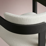 Revora Dining Arm Chair — VESUVIO BLACK & MATERA CASHMERE