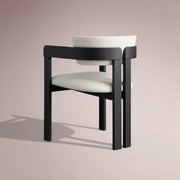 Revora Dining Arm Chair — VESUVIO BLACK & MATERA CASHMERE