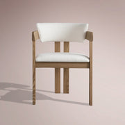Revora Dining Arm Chair — NATURAL & MATERA CASHMERE