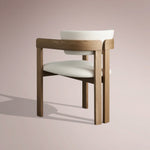 Revora Dining Arm Chair — NATURAL & MATERA CASHMERE