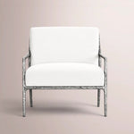 Caloria Slope Arm Chair — FORGED PEWTER / SNOW WHITE
