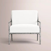 Caloria Slope Arm Chair — FORGED PEWTER / SNOW WHITE