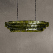 Ghiaccio Glass Oval Chandelier 54''65''
