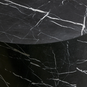 Kivara Stone End Table — BLACK MARQUINA