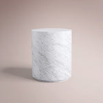 Kivara Stone End Table — CARRARA