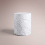 Kivara Stone End Table — CARRARA