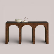 Harlina Burl Console Table — AUBURN BURL / 60