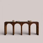 Harlina Burl Console Table — AUBURN BURL / 79
