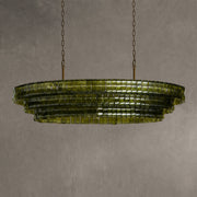 Ghiaccio Glass Oval Chandelier 54''65''