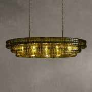 Ghiaccio Glass Oval Chandelier 54''65''