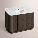 Ethoria Single Extra-Wide Vanity — BLACK OAK / OVAL