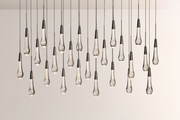 Raindrop Glass Solitaire Linear Chandelier -kimoylights