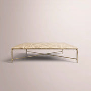 Caloria Thaddeus Marble Square Coffee Table — GOLD MARBLE-BRASS / 36