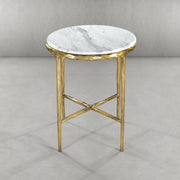 Thaddeus Marble Round Side Table 18