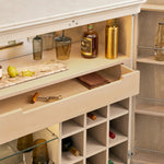 Corvela Bar Cabinet — SAND / CREAM STONE