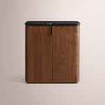 Corvela Bar Cabinet — WALNUT / BLACK MARQUINA