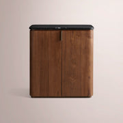 Corvela Bar Cabinet — WALNUT / BLACK MARQUINA