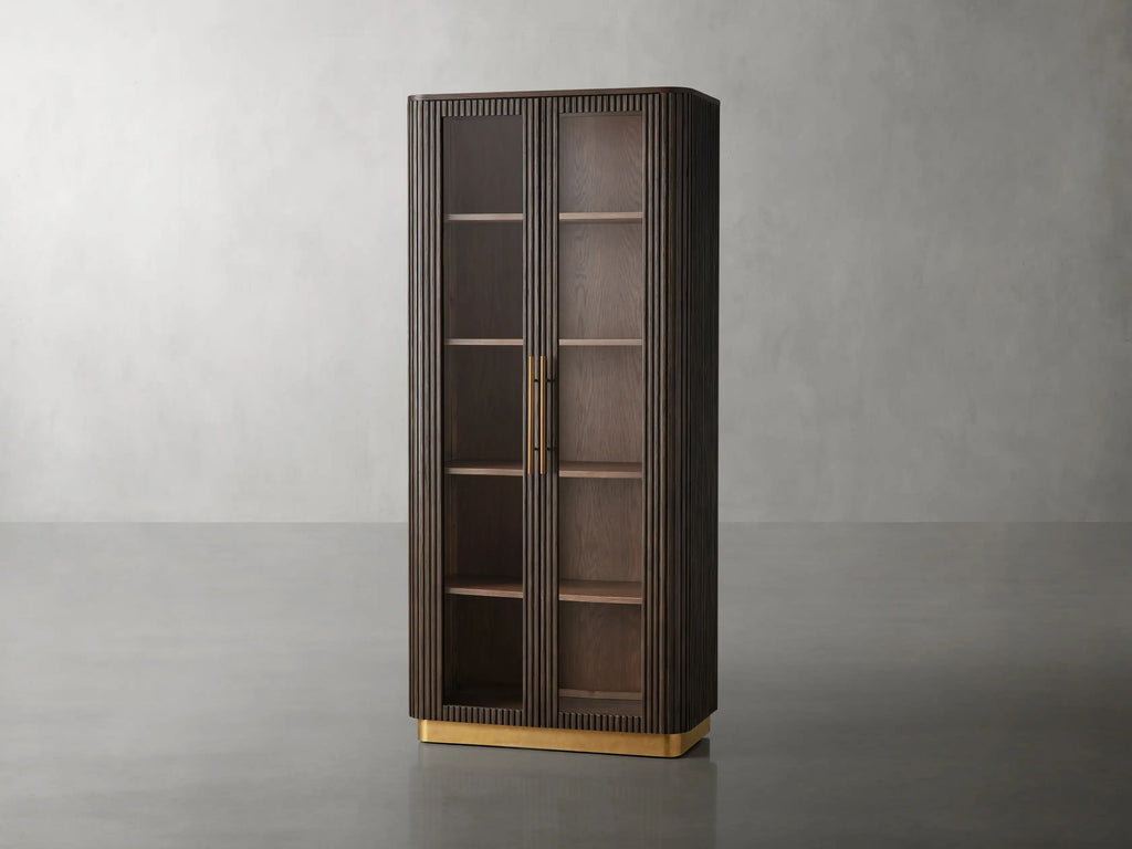 Finnegan Glass Tall Cabinet 80"H