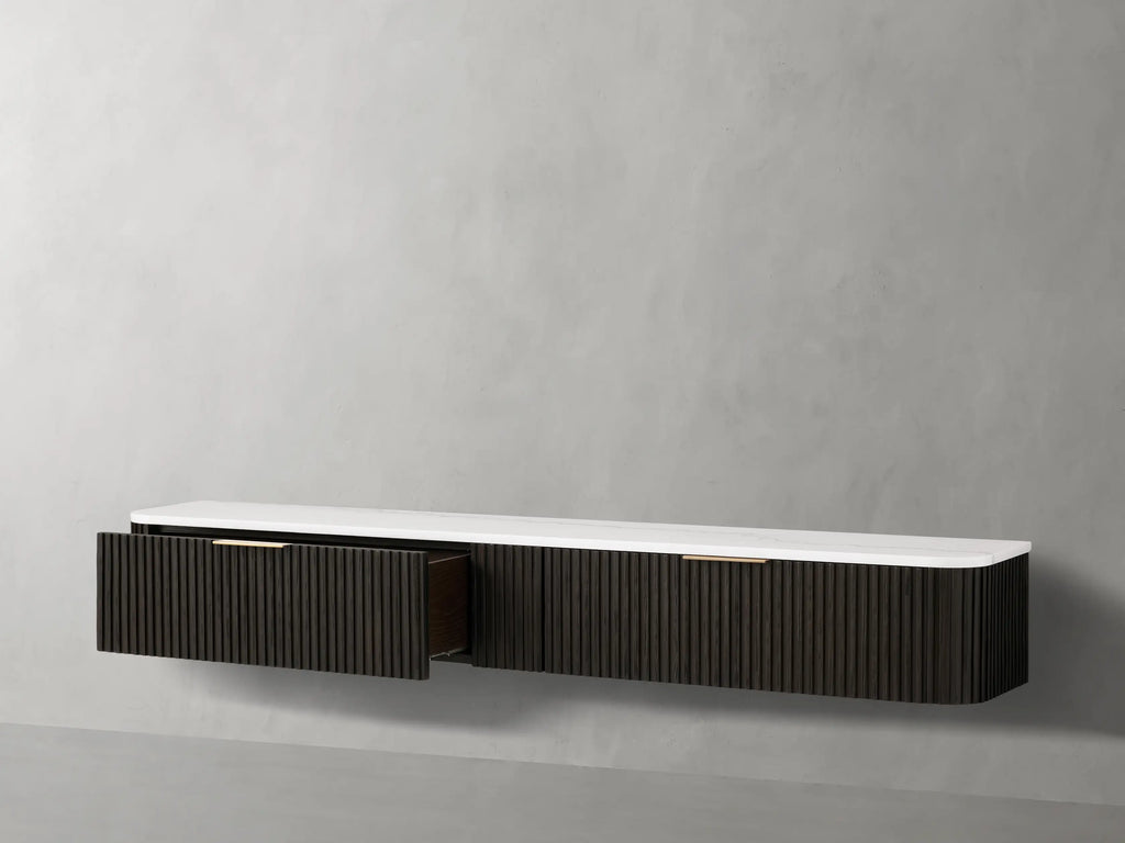 Finnegan Wall Mounted Media Console 72”W 96“W