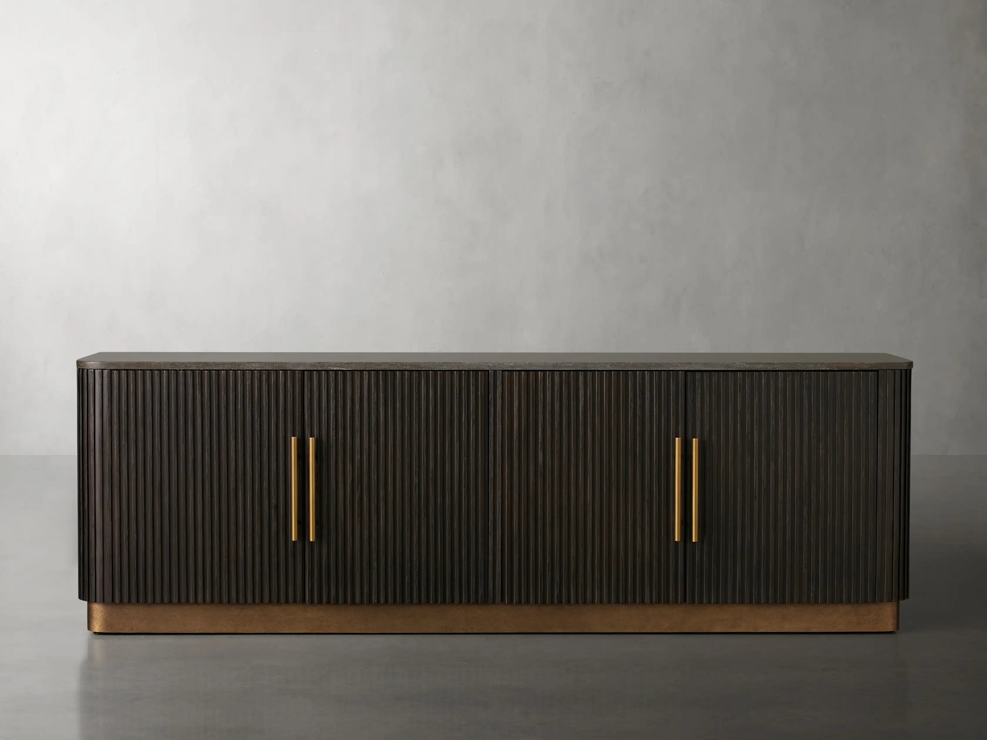 Finnegan Fluted Media Console 80”W 94“W