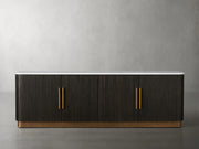 Finnegan Fluted Media Console 80”W 94“W