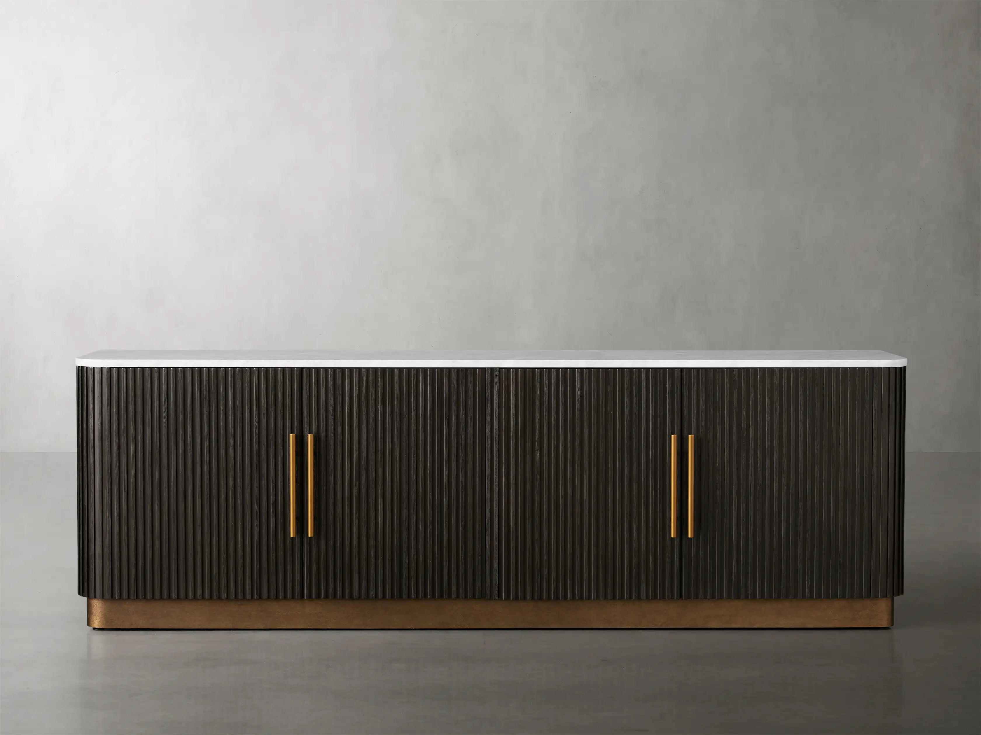 Finnegan Fluted Media Console 80”W 94“W