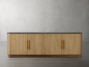 Finnegan Fluted Media Console 80”W 94“W