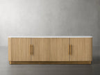 Finnegan Fluted Media Console 80”W 94“W