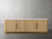Finnegan Fluted Media Console 80”W 94“W