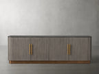 Finnegan Fluted Media Console 80”W 94“W