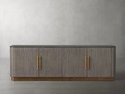 Finnegan Fluted Media Console 80”W 94“W