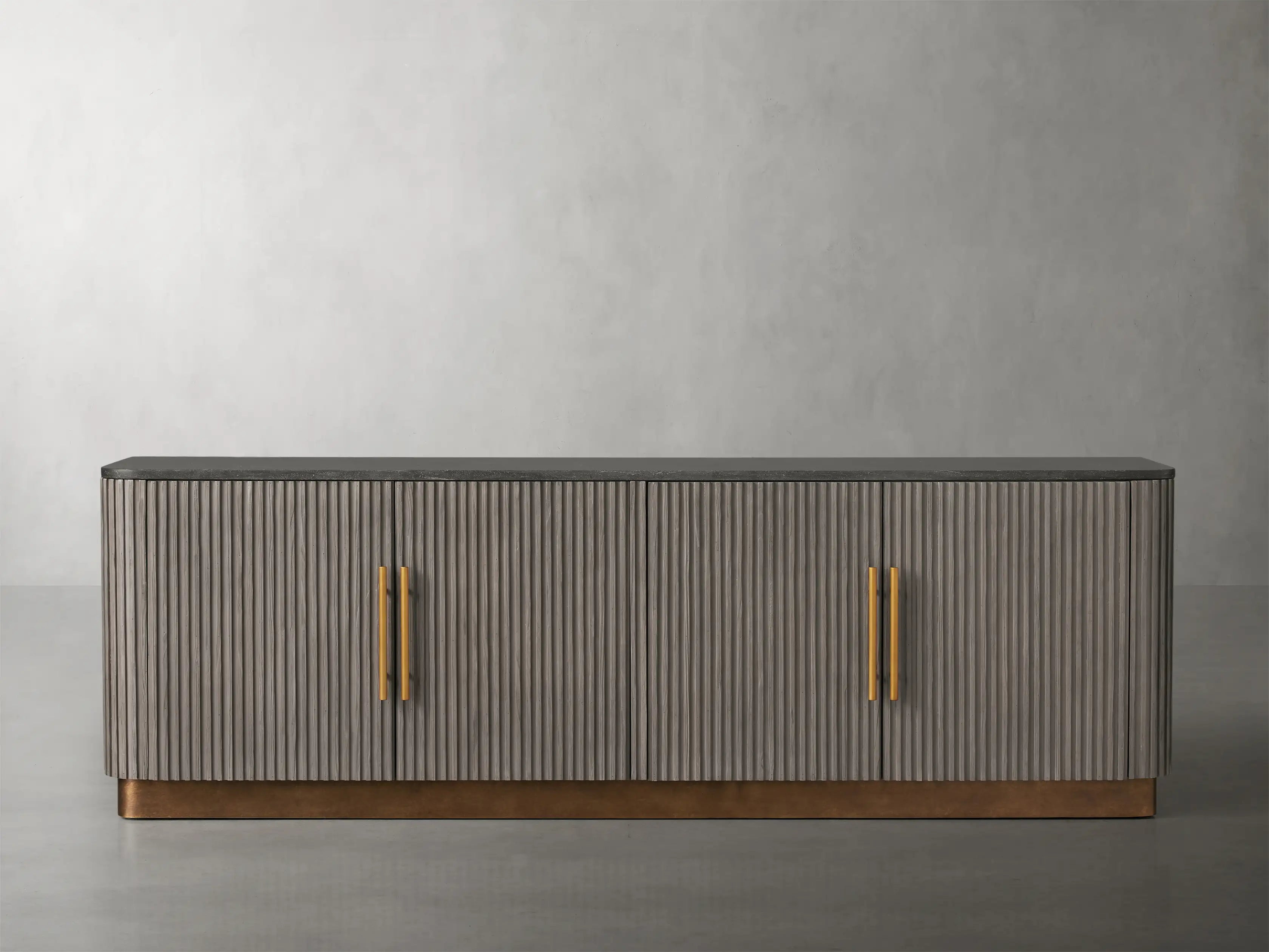 Finnegan Fluted Media Console 80”W 94“W