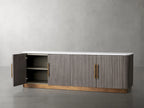 Finnegan Fluted Media Console 80”W 94“W