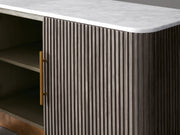 Finnegan Fluted Media Console 80”W 94“W