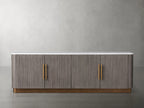 Finnegan Fluted Media Console 80”W 94“W