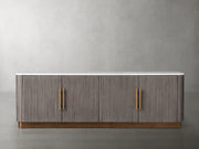 Finnegan Fluted Media Console 80”W 94“W