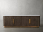 Finnegan Fluted Media Console 80”W 94“W
