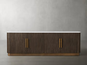 Finnegan Fluted Media Console 80”W 94“W