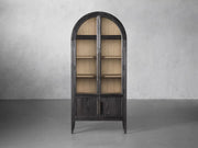 Haven Glass-Door Oak Cabinet  36“W 46”W