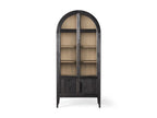 Haven Glass-Door Oak Cabinet  36“W 46”W