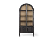 Haven Glass-Door Oak Cabinet  36“W 46”W