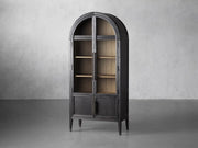 Haven Glass-Door Oak Cabinet  36“W 46”W